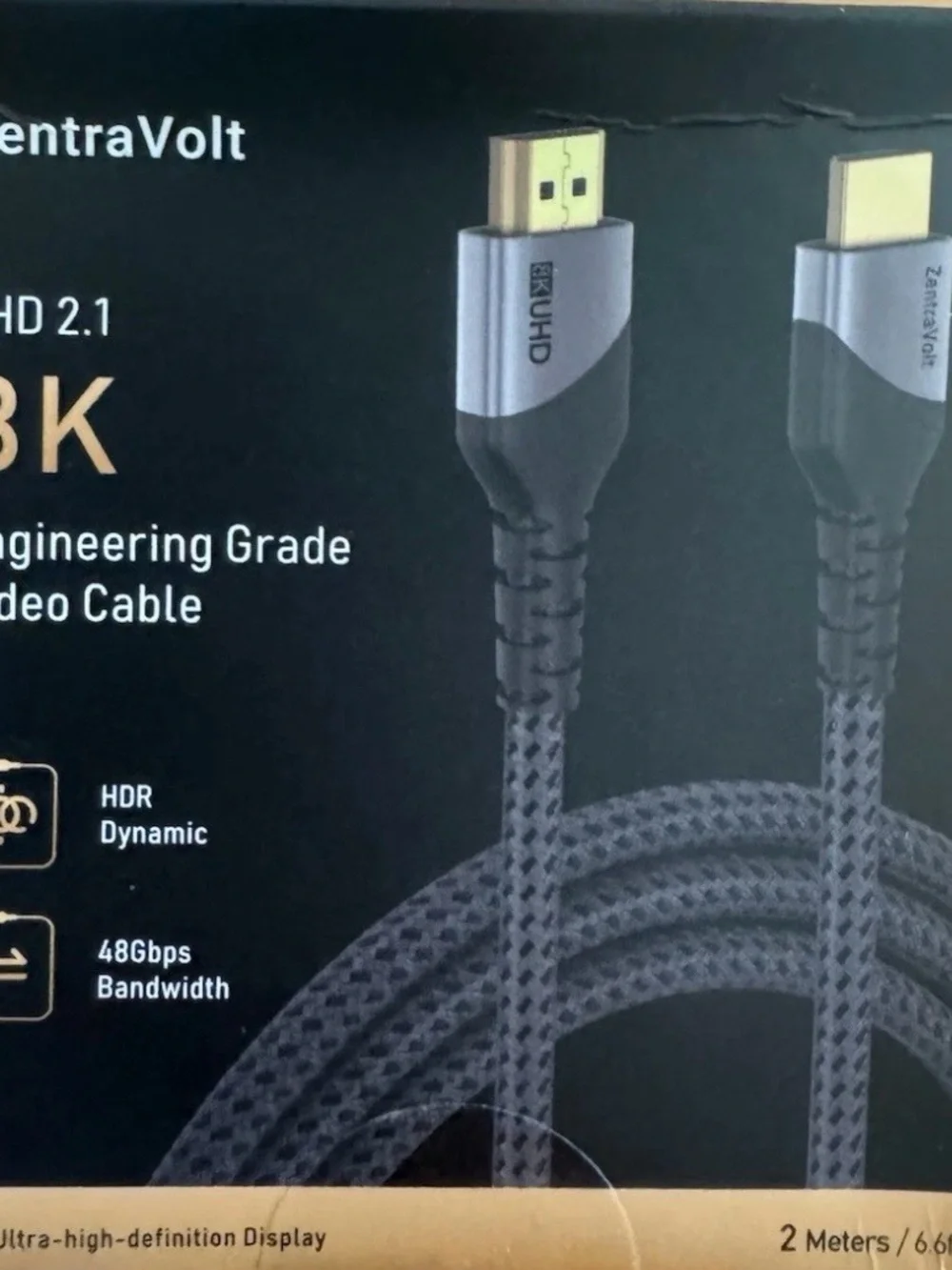 8K Ultra High Speed HDMI Cable - Black & Silver